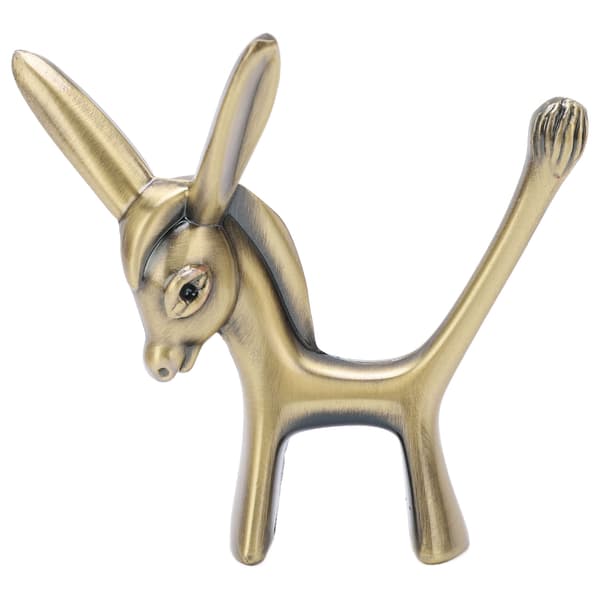 Æsel Ringholder Æselstatuette Holdbar Zinklegering Retro Stil Sikker Ring Organizer til Ringe Smykker
