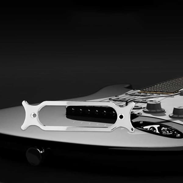 Silver Single Coil Pickup Ring för Elgitarr, Instrumenttillbehör Pickup Ram