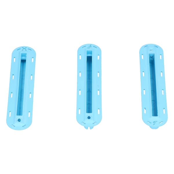 Surfbräda Fenbox Plugg Kit - 3-pack Plast Roderkanalbas med Skruvar, Blå