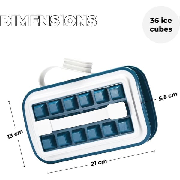 Flaskisbitsform med lock - Isbitsmaskin i plast - Krossisform - Platsbesparande frysfack