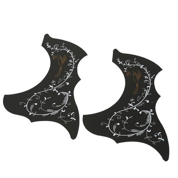 2-pak selvklæbende pickguard, reservedele til 41-tommer folkeguitar ridseplade (sort)