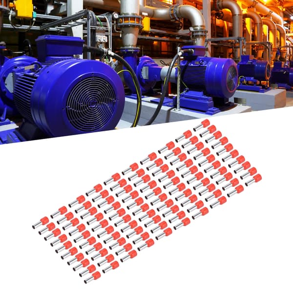 100 STK E10-12 Kobberisolerede crimpterminaler, runde rørstik til 8AWG ledning