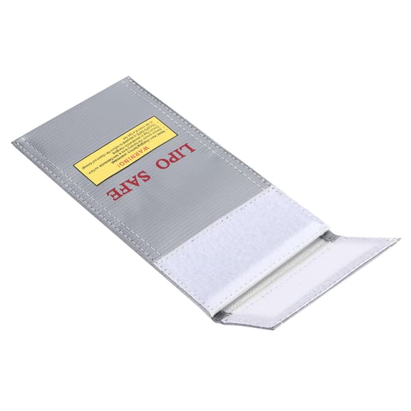 Litiumbatteri Säkerhetsväska Brandsäker Explosionssäker Förvaringspåse Skyddsfodral 10x20cm