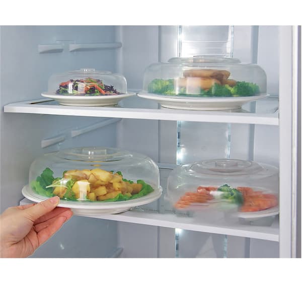 Mikrovågsskydd Transparent PP-material Matlock Greppdesign Säkert Hälsosamt Stort 20 cm