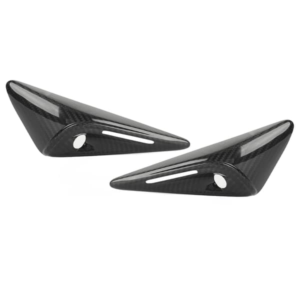 2 STK Side Mudguard Kamera Ventilationsdæksel Trim Kulfiber UV-resistent Erstatning til Tesla Model S 2023+ Blank