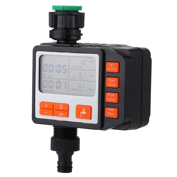 Automatisk Trädgårdsbevattningstimer Elektronisk Bevattningskontroll LCD-Display