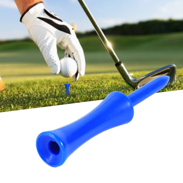 100-pack blå golfpeggar 68 mm Step Down plastpeggar - Robusta golftillbehör för bana och träning