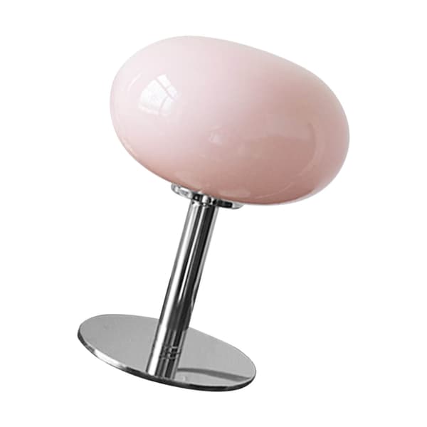 Jernbase Rosa USB Sengelampe - Enkel Moderne Elegant Natbordslampe