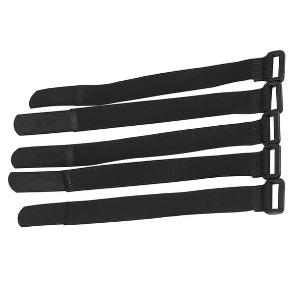 Nylon cykelstyrremmar, svart, 5-pack