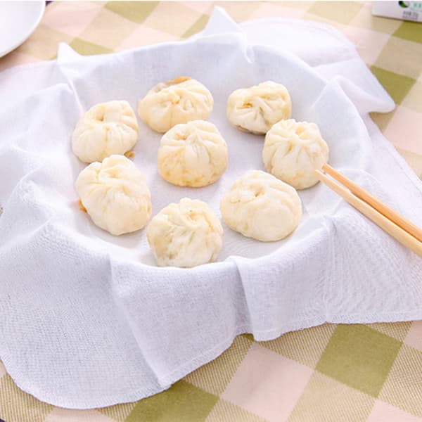 6 stk. dampklude i bomuld til dumplings, boller, dampmåtter, køkkenudstyr