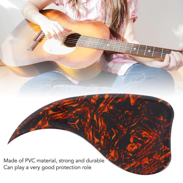Självhäftande PVC-gitarrskydd i kommaform för akustisk gitarrspelare Tillbehör