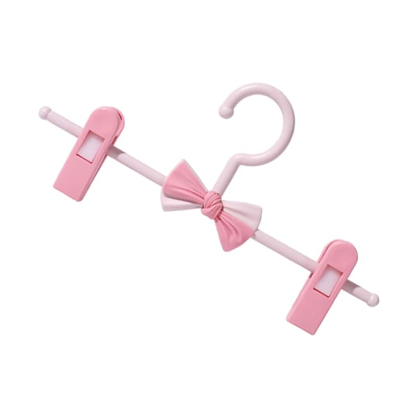 Plastbuksebøjler, sømløs klips, justerbar teleskopbuksebøjle, pink
