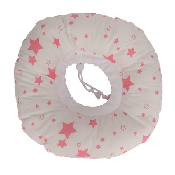 Piercing Öronkudde Donutform Stöd Huvud Rosa Resilient Bomull Öronskyddskudde