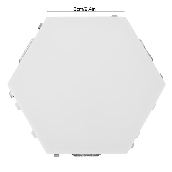 Hexagonal DIY Vägglampa Heminredning 100V-240V 5 Lampor Sovrum Vardagsrum