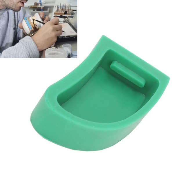 Dental silikon gipsmodell slitsad formare basformar avtrycksmaterialform grön vänster