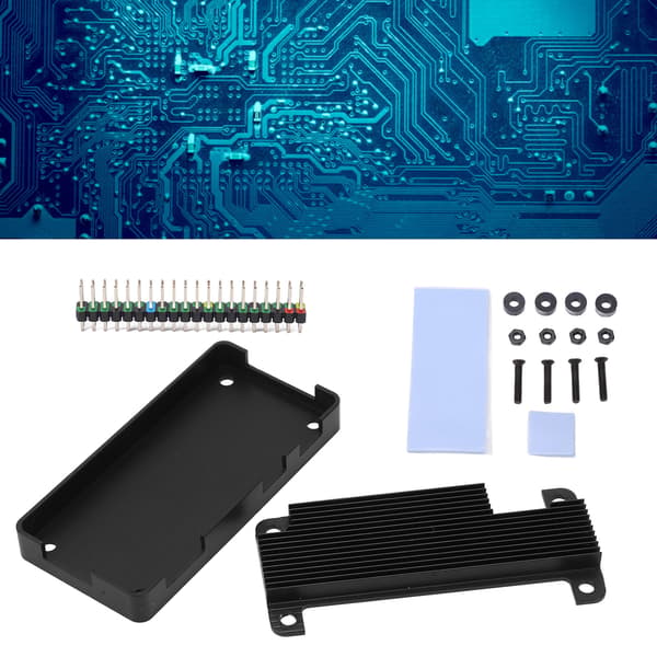 Kølepladekabinet i aluminiumslegering til Raspberry Pi Zero, passivt kølekabinet med stifthoved