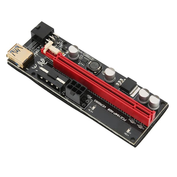 PCIE Riser 1X til 16X GPU-udvidelse Reducer belastning 60 cm USB3.0 Sikker Stabil USB Riser Strømforsyningsadapterkort