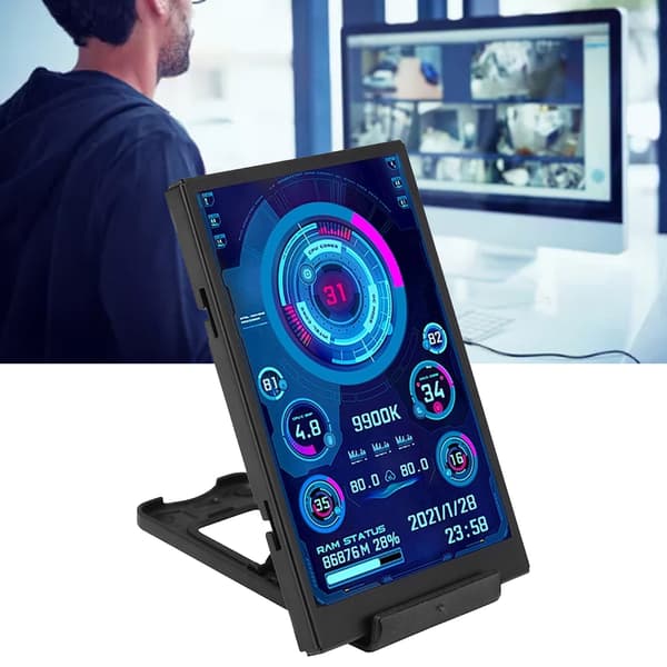 Mini USB IPS Full View Monitor, industriell dataskärm för PC
