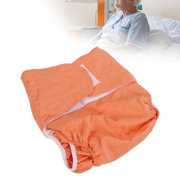 Stor vaskbar voksenstofble genanvendelig inkontinensble underbukser til ældre Orange