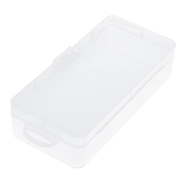 Plastförvaringslåda Rektangulär Transparent Digital Elektroniktillbehör Fallbeständig Låda med Fällbart Lock