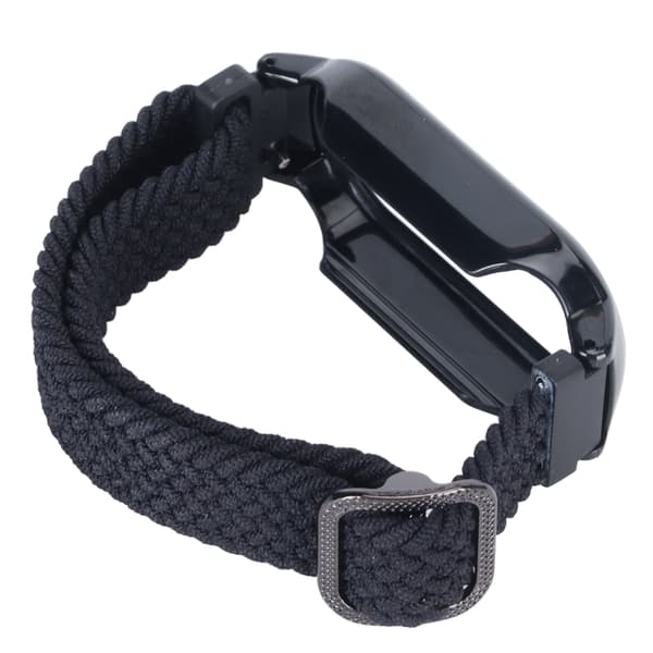 Sort erstatningsrem og beskyttelsesetui til Mi Band 7, sort rem + sort skærmcover sæt