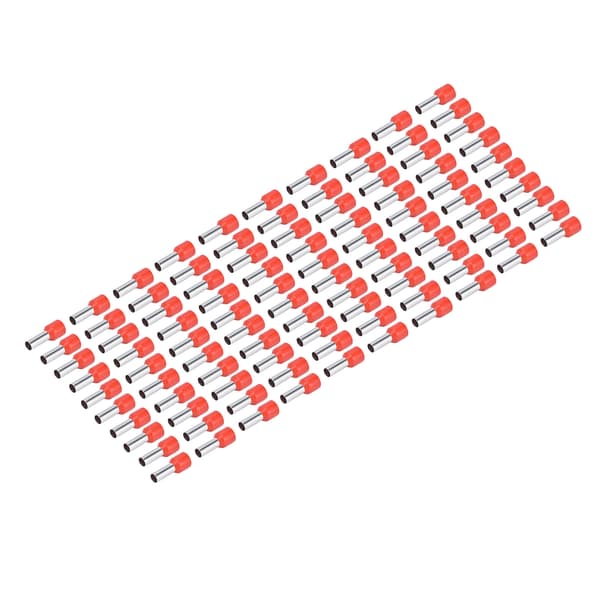 100 STK E10-12 Kobberisolerede crimpterminaler, runde rørstik til 8AWG ledning