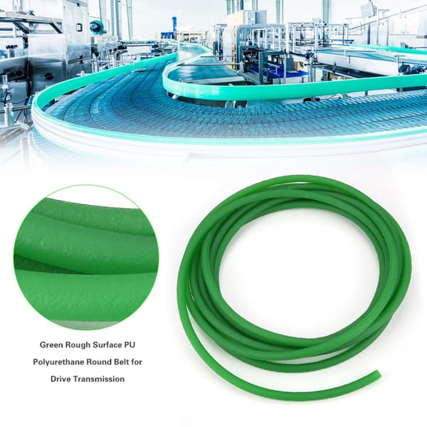 Grøn Tekstureret PU Rund Drivrem 8mm x 5m til Transmissionssystemer