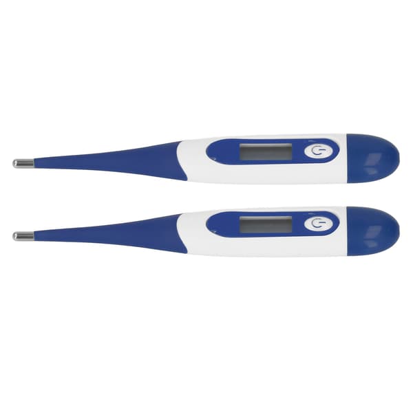 2-pack djurtermometer i plastskal, noggrann elektronisk LCD-temperaturmätare