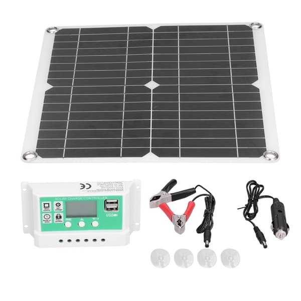 40W 18V Monokrystallinsk Silicium Fleksibelt Solpanel med 20A Solar Ladecontroller til Udendørs Brug