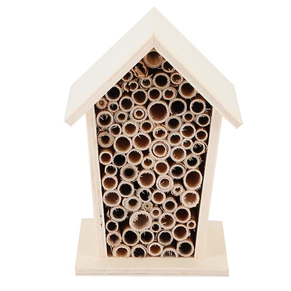 Insekthotel i træ til udendørs have, dekorativt hus