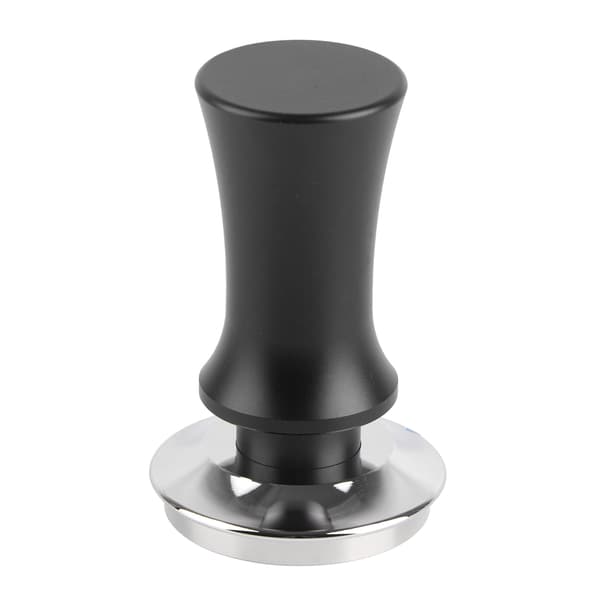 53 mm espressostamper i rustfrit stål, sort kaffepulverpressehammer med konstant tryk