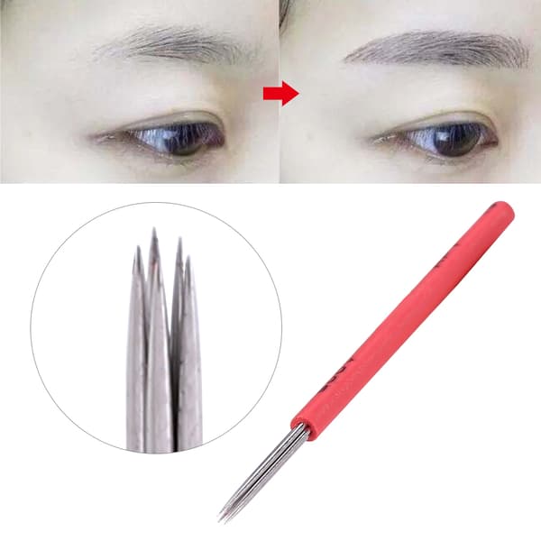 50 st R5 Liner Shading Nålar Microblading Dimma Ögonbrynsblad för Semi Permanent Ögonbrynsmakeup