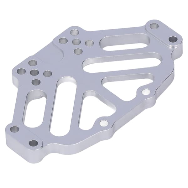 CNC Aluminium Styrstångsfäste för Tamiya 1/10 CR-01 Rock Crawler, Silver, 4-pack