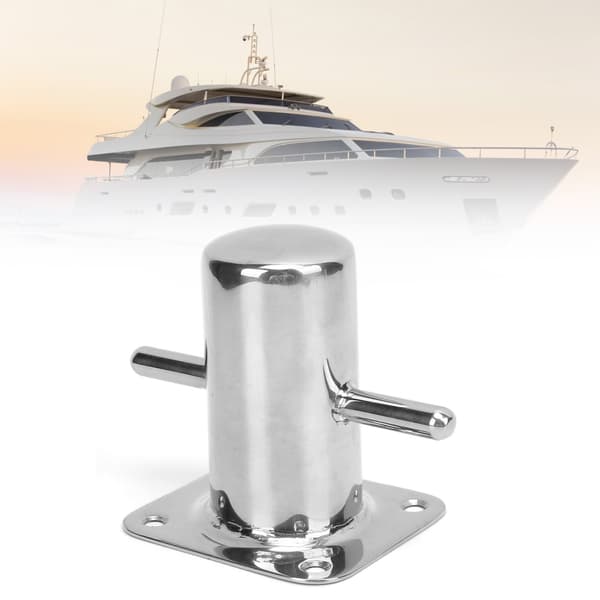 316 rustfrit stål enkelt fortøjningspullert Robust kryds pullert klampe til marine båd yacht dock dækbeslag 90mm