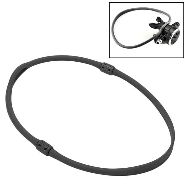 72 cm svart silikonregulatorhalsbandshållare dykremstillbehör