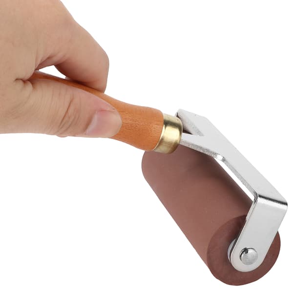 Brayer Mjuk Flexibel Robust Hållbar Elastisk Gummirulle för Tryckning Scrapbooks 10cm