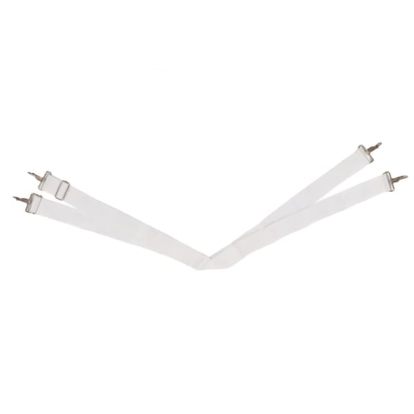 Bastrumma Sling Vit Nylon Mjuk Elastisk Justerbar Ergonomisk Komfortrem Bälte för Bastrumma 1-pack