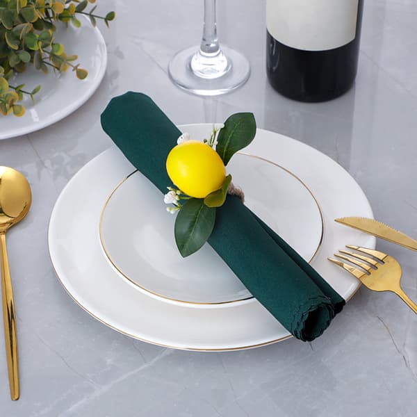 Citronimitation Servietringholder til Restaurant Borddekoration