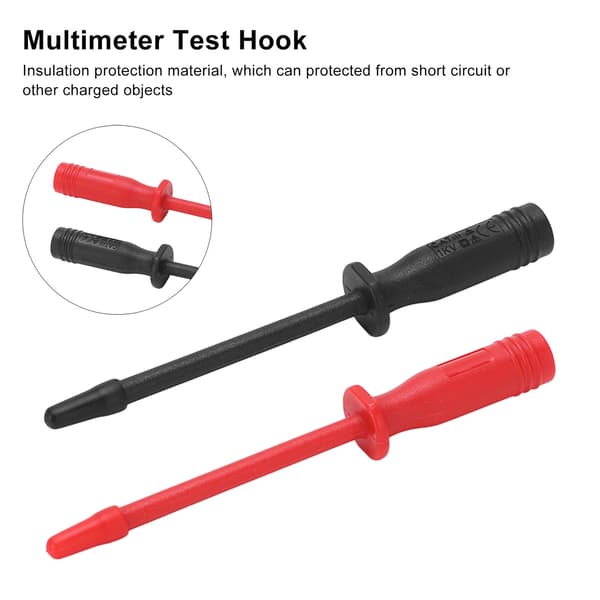 2 STK Multimeter Piercing Probe Testkrog, 4mm Port, Isoleringsnål til Bilreparation