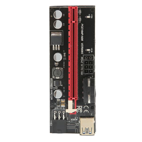 PCIE Riser 1X til 16X GPU-udvidelse Reducer belastning 60 cm USB3.0 Sikker Stabil USB Riser Strømforsyningsadapterkort