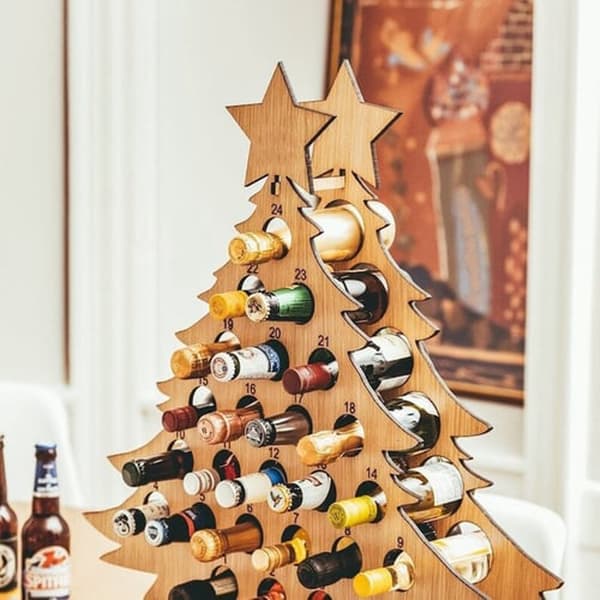 Festlig nedtælling juletræsfod dekoration