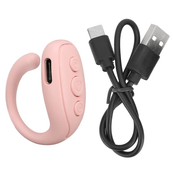 Smartphone trådløs Bluetooth-controller ABS-fingerring udvidet standby-kameraudløser til tablet, pink
