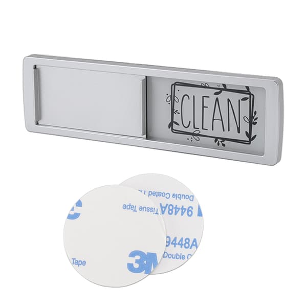 Diskmaskin Ren Smutsig Magnet Skylt Självhäftande Tejp - Silver