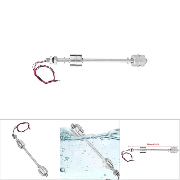 Dobbeltkugleflydekontakt i rustfrit stål, vandstandssensorcontroller, 200 mm probe