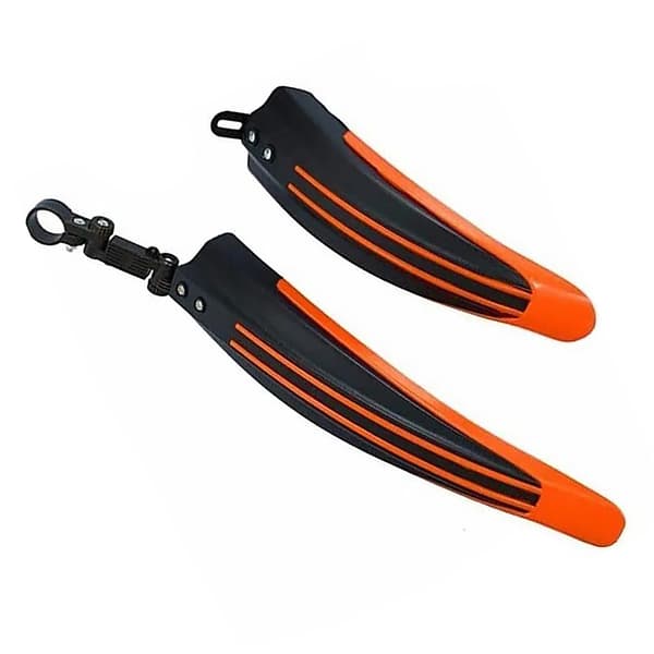 2 st cykel fram- och bakskärmar, orange PP MTB för cykling