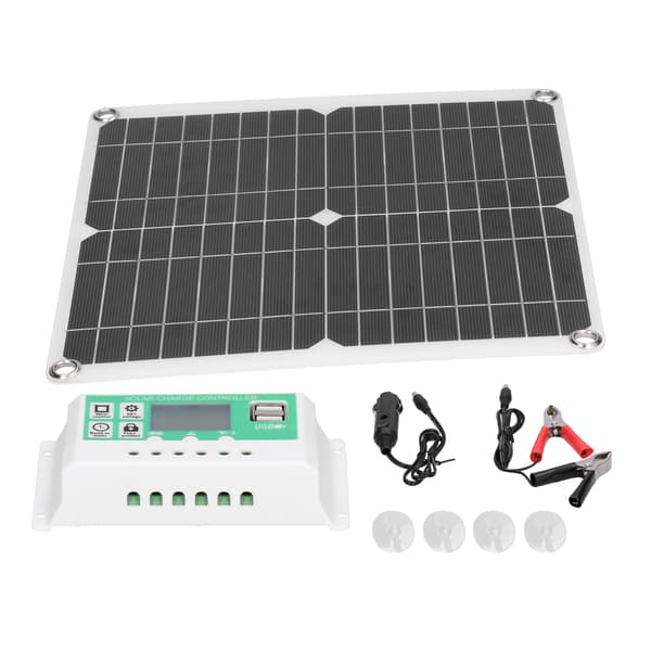 40W 18V Monokrystallinsk Silicium Fleksibelt Solpanel med 20A Solar Ladecontroller til Udendørs Brug