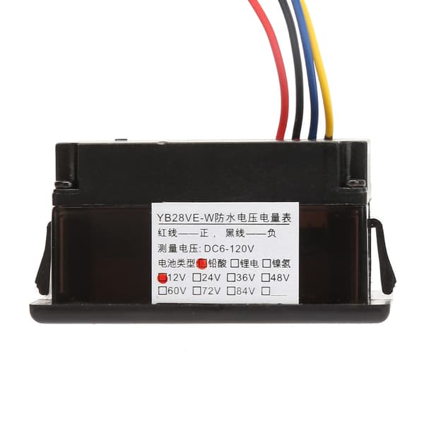 Vattentät bilvoltmeter digital display batteritestare 12V LED-mätare
