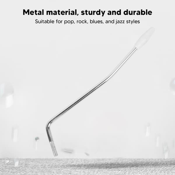 Metallgitarr Tremolo Spak Enkel Whammy Bar med Vit Spets Silverstav för Elgitarr, 1 Styck