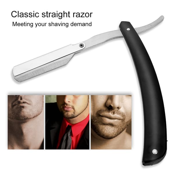 Barber Straight Blade Razor Rustfrit Stål Salon Foldebarbering Hårklipningsklipper