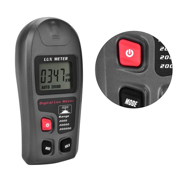 MT-30 Digital Luxmeter, LCD-baggrundsbelyst lysmåler til test af miljøbelysning, 0-200000 Lux